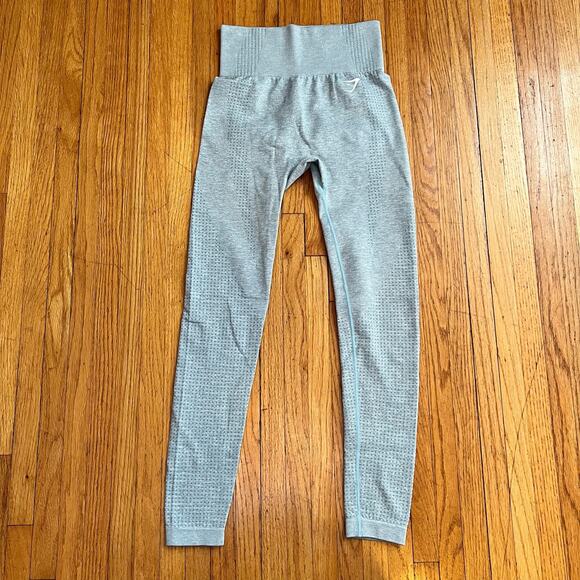 Gymshark Leggings Womens Small Vital Seamless Green Gray - Picture 1 of 8
